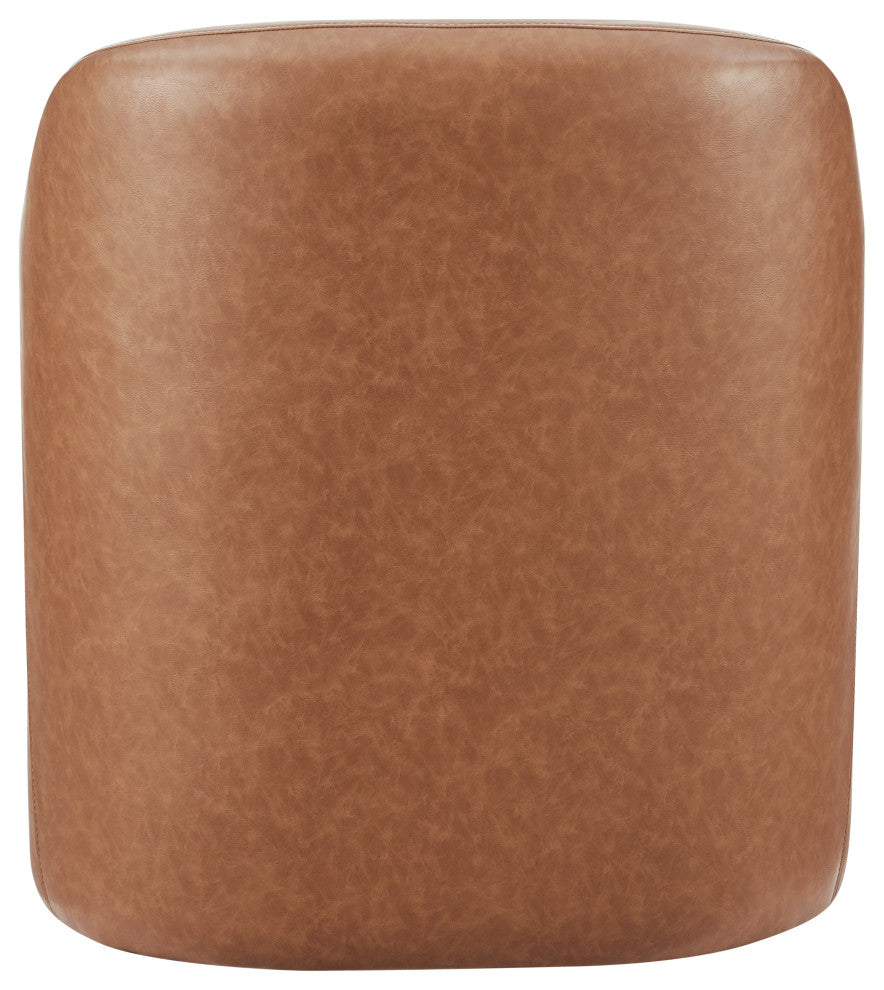 Zella PU Accent Arm Chair, Vintage Cider