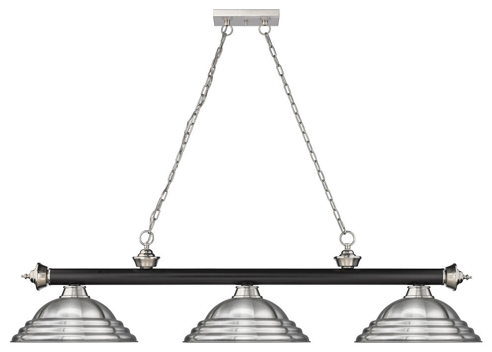 Zlite 2306-3MB-BN-SBN 3-Light Billiard, Brushed Nickel