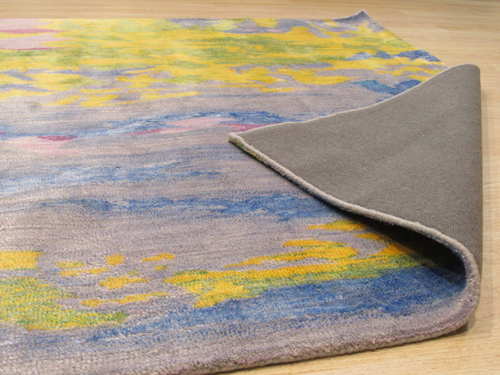 Multi-Colored Contemporary Abstract Bamboo Picaso Area Rug