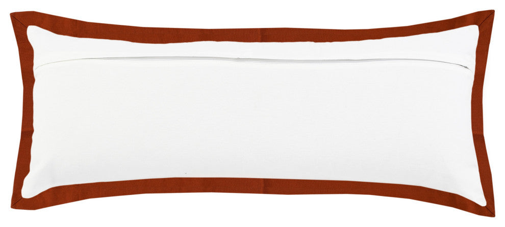 Kassia Empire Bordered Throw Pillow, 14"x36"