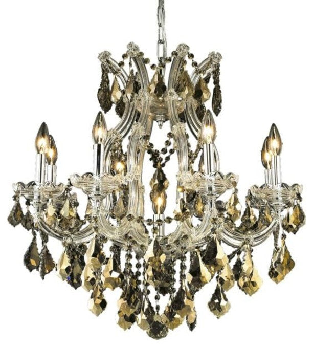 Elegant Lighting 2800D26-GT/RC Maria Theresa 9 Light 26"W Crystal - Chrome