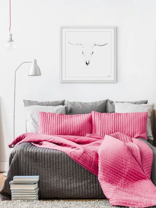 "Bleached Horns" Framed Painting Print, 32"x32"