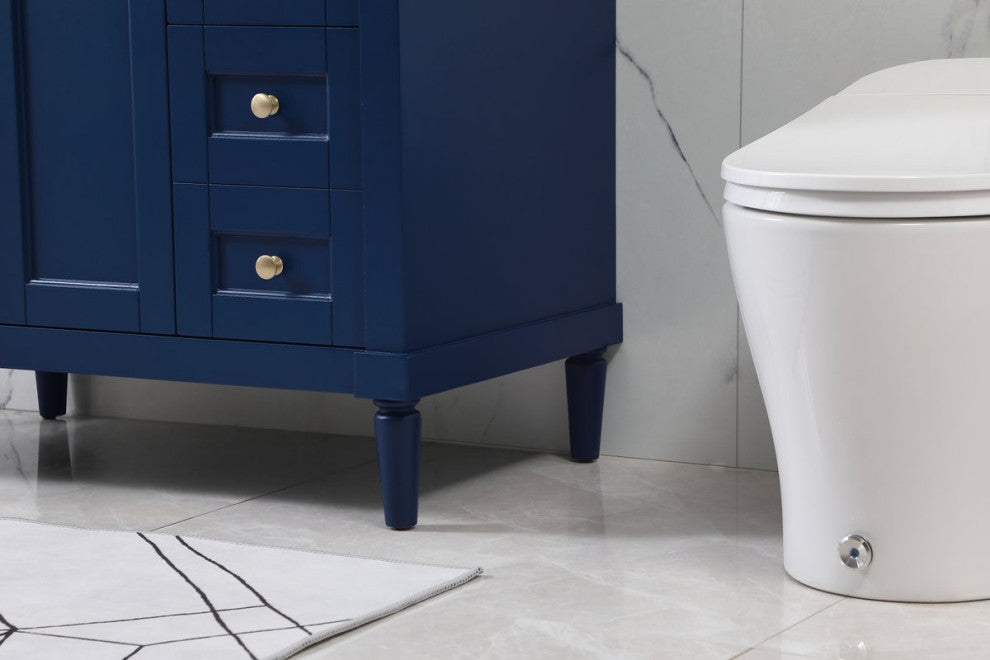 Home Living 21" Transitional Blue-Light Bathroom Vanity
