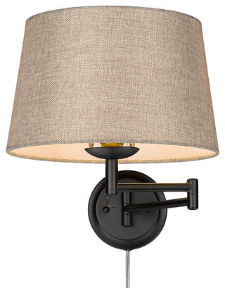 Eleanor 1 Light Articulating Wall Sconce With Natural Sisal Shade