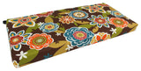 45"x19" Outdoor Spun Polyester Loveseat Cushion, Annie Chocolate