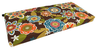 45"x19" Outdoor Spun Polyester Loveseat Cushion, Annie Chocolate