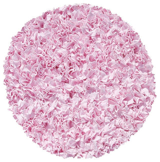 Shaggy Raggy Pink Area Rug, 4' Round