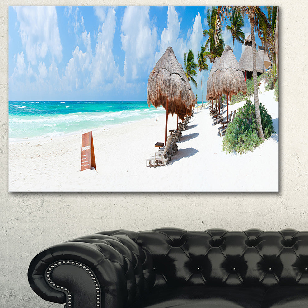 "Caribbean Beach Panorama" Canvas Print