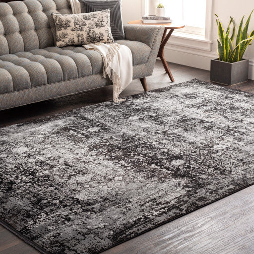 Surya Solar SOR-2310 3'x8' Rug, Black/Gray