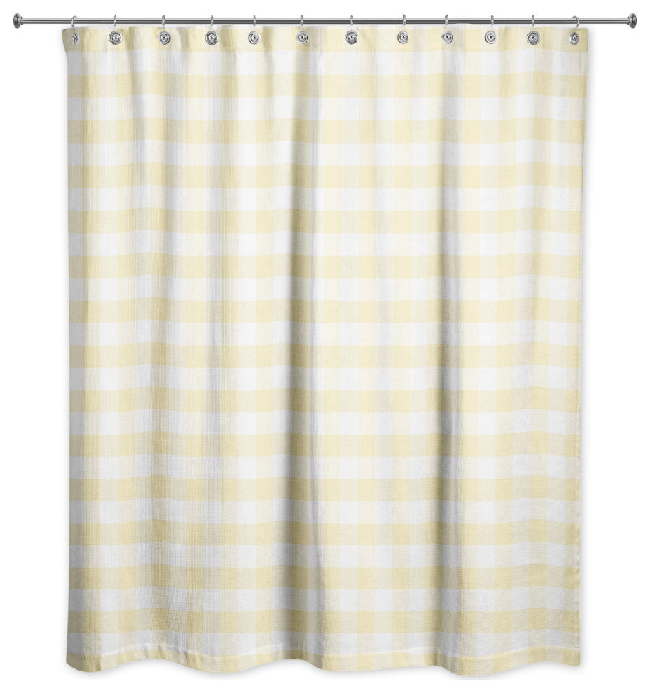 Yellow Buffalo Check 71x74 Shower Curtain