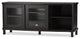 Walda 60" Dark Brown Wood TV Cabinet With 2 Sliding Doors and 1 Drawer