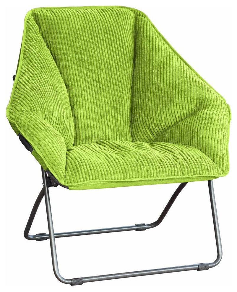 Zenithen Hexagon Folding Dish Chair for Dorms and Living Rooms, Lime Green, Pack