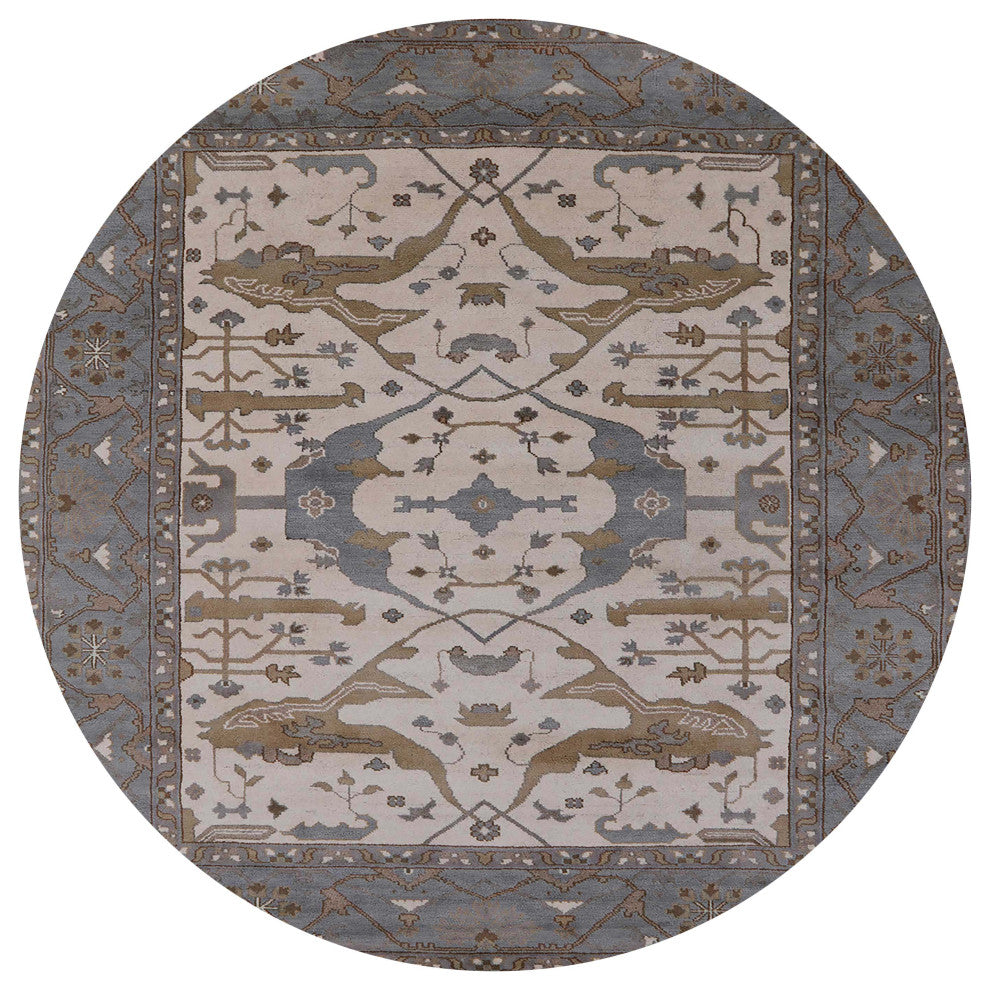 Ahgly Company Indoor Round Mid-Century Modern Area Rugs, 5' Round