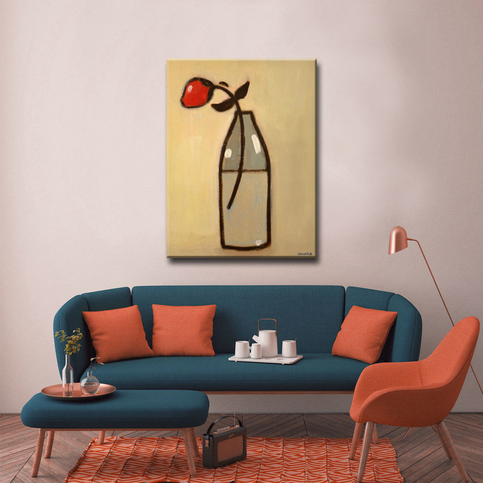 Ready2HangArt Canvas Art 'Minimalist Rose I' by Norman Wyatt, 20"x16"