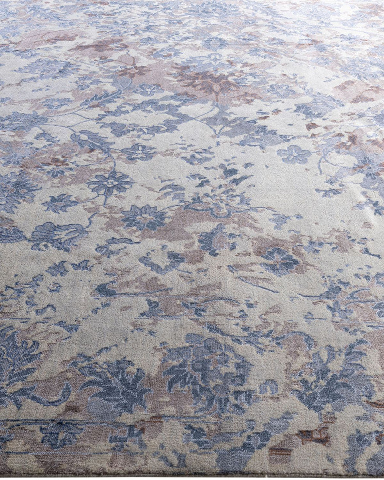 Ikat One-of-a-Kind Hand-Knotted Area Rug - Gray, 8' 3" x 10' 3"