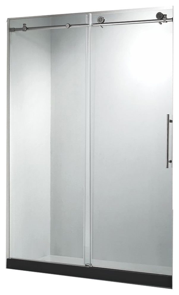 60" W x 76" H Frameless Single Sliding Shower Doors