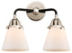 Small Cone Bath Vanity Light, Black Polished Nickel, Matte White, Matte White