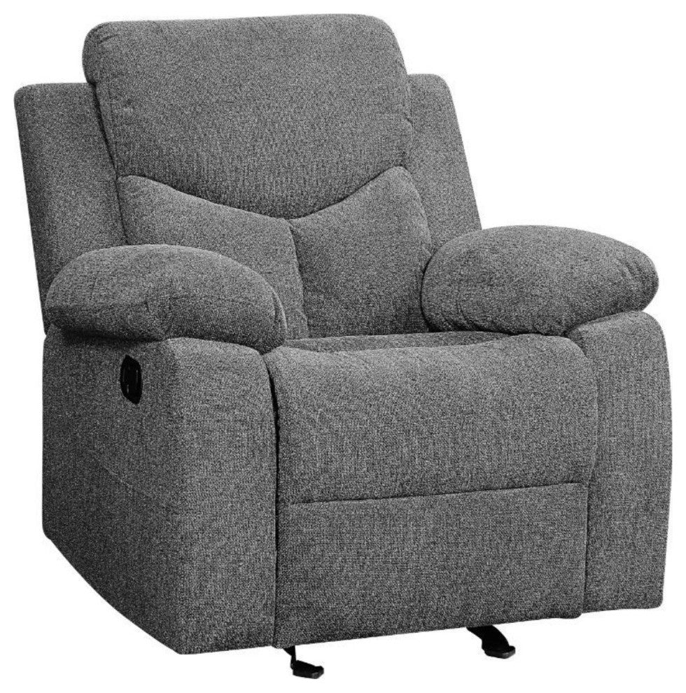 Glider Recliner, Gray Chenille