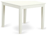 Oxda5-Lwh-W 5Pc Square 36 Inch Table And 4 Vertical Slatted Chairs