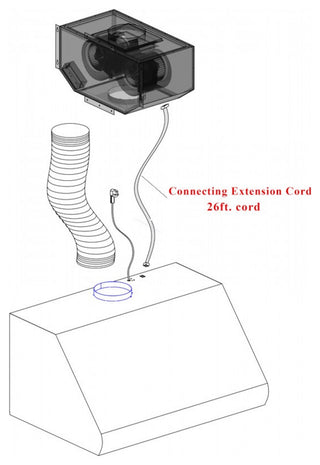 ZLINE 46 in. Remote Blower Range Hood Insert, Stainless Steel, 695-RD-46