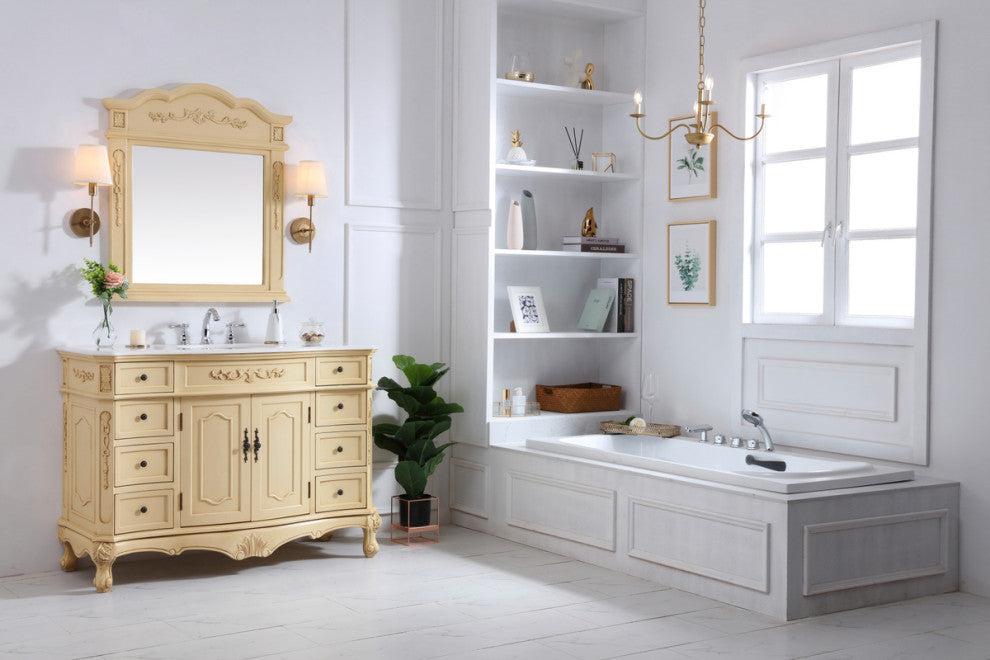 48" Single Bathroom Vanity, Vintage Mint