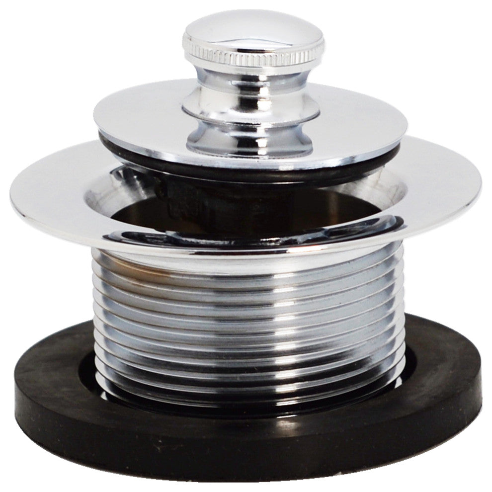 19 in. Solder In Brass Bath Tub Waste Drain Kit, Polished Nickel