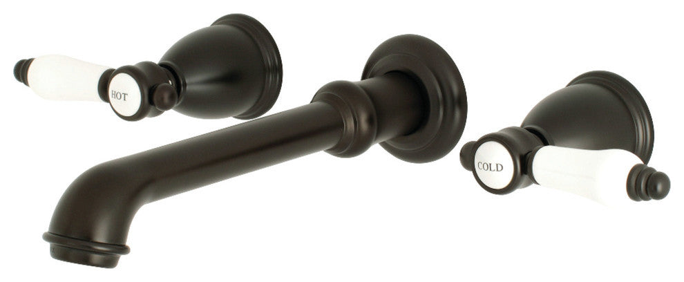 Kingston Brass Two-Handle Wall Mount Bathroom Faucet, Oil Rubbed Bronze
