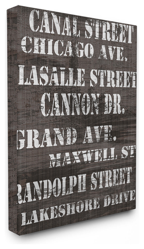 "Canal Street Distressed Chicago Streets" Oversized Stretched Canvas Wall Art