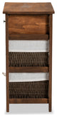 Mid-Century Modern Transitional Walnut Brown Finished Wood 1-Drawer Nightstand