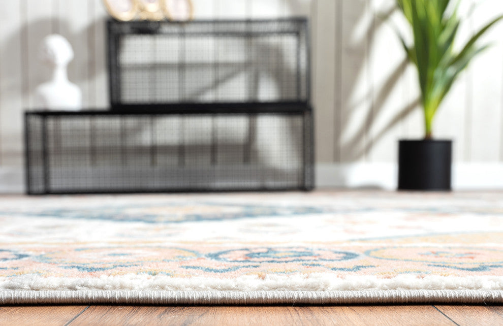 Abani Rugs Azure AZR170A Vintage Orange Ivory Diamond Area Rug