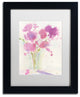 Sheila Golden ''Magenta Hues'' Matted Framed Art, Black Frame, White, 14x11