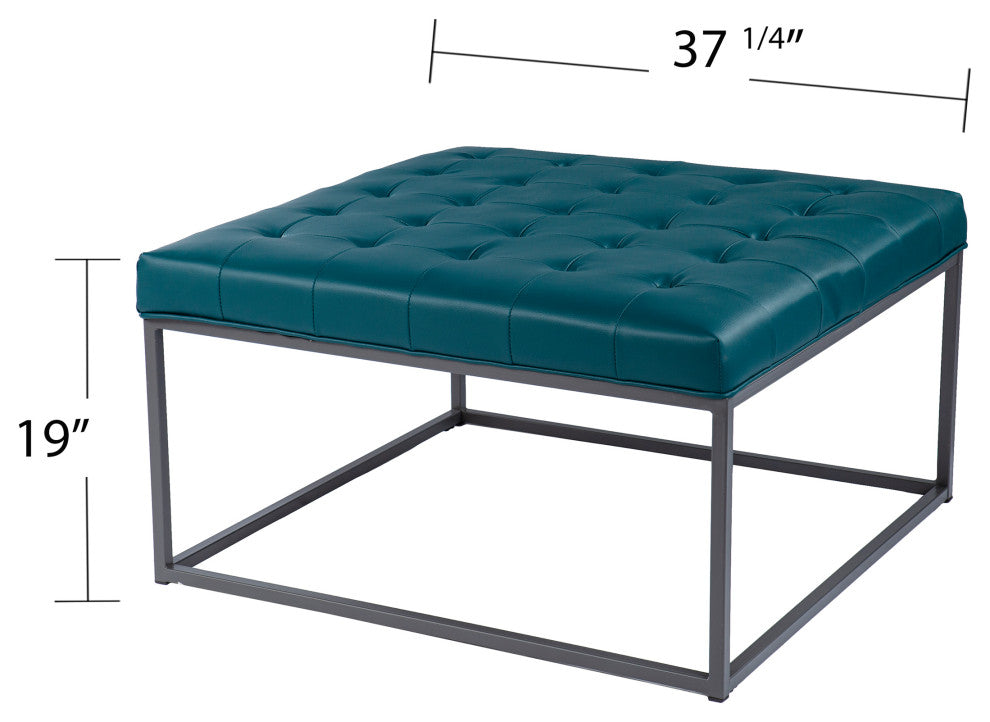Syston Upholstered Cocktail Ottoman - Blue
