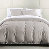 Hera Washed Linen Flange Comforter Set, 3 Piece, Taupe, King
