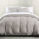Hera Washed Linen Flange Comforter Set, 3 Piece, Taupe, King