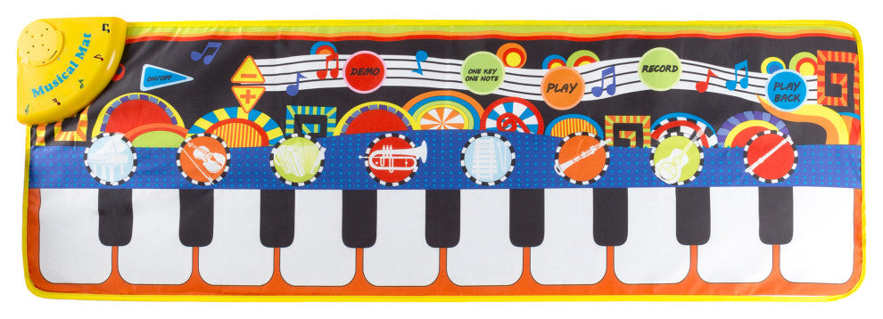 Toddler Piano Keyboard Mat With Musical Keys and Instrument Sounds