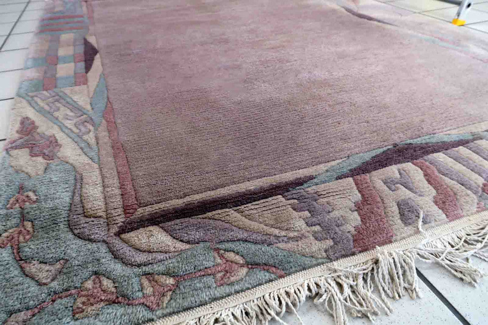 Handmade Vintage Tibetan Khaden Rug 4'x5.9', 122cmx180cm 1960s