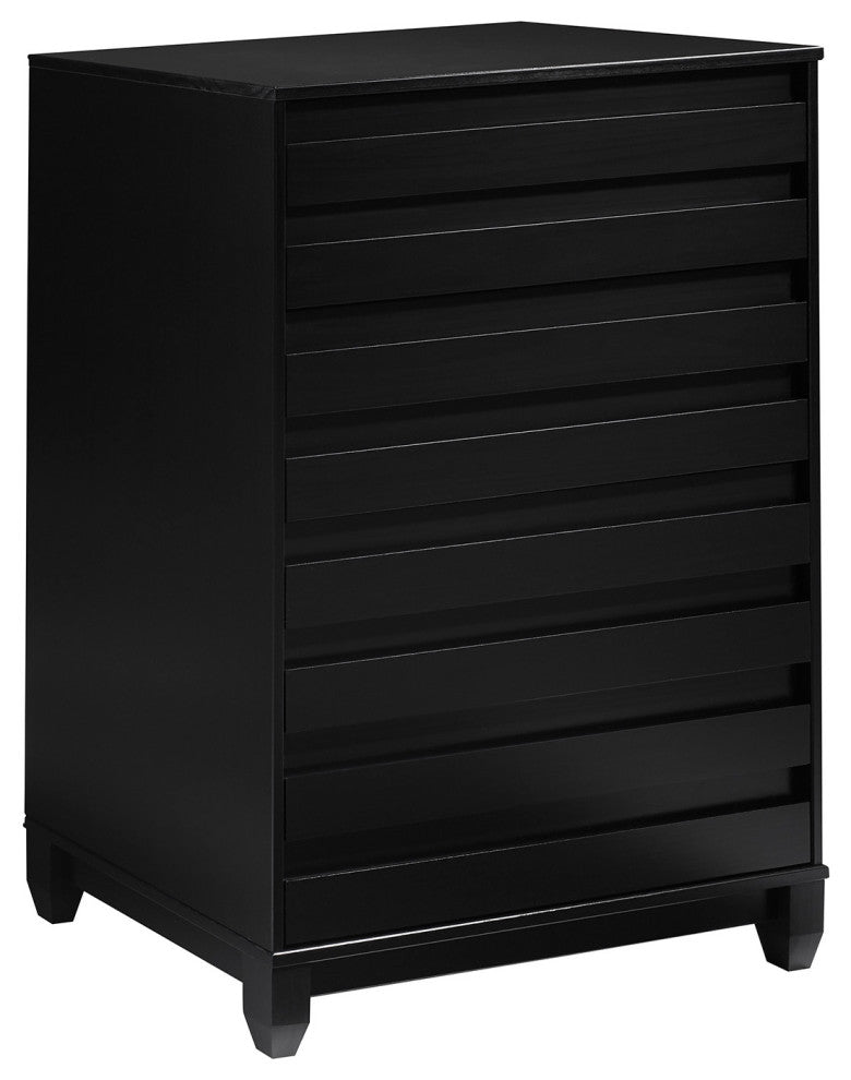Front-facing main product image on a white background; clearly shows the 4-drawer solid wood chest with all drawers closed.