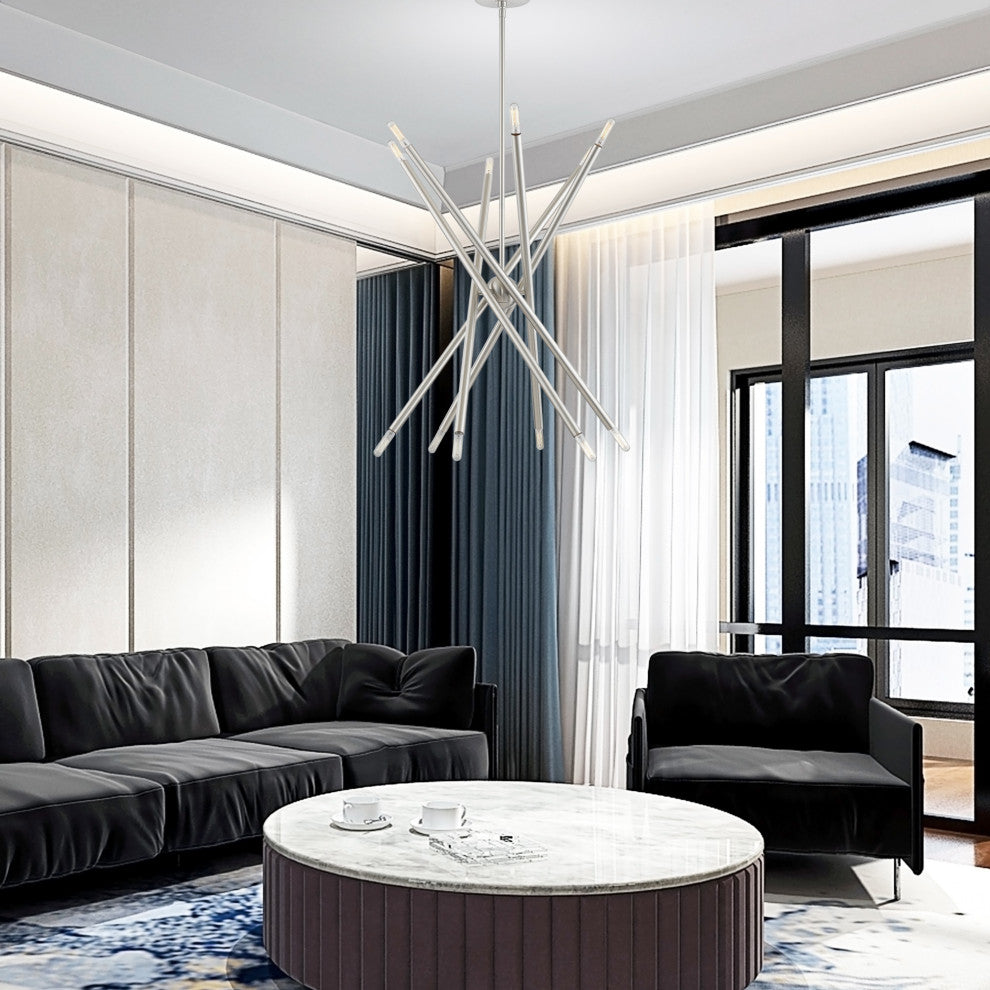 Livex Lighting 46776 Soho 12 Light 28"W Commercial Abstract - Scandinavian Gray