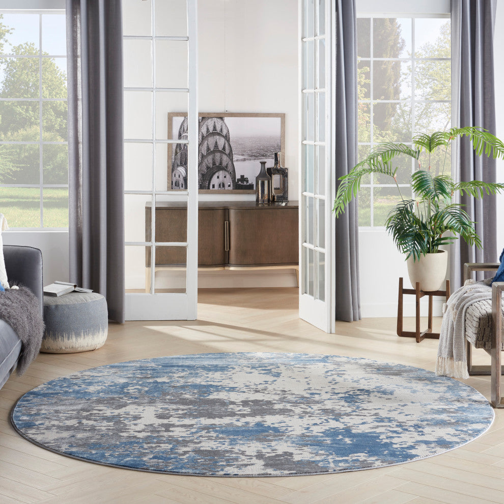 Nourison Home 5'3"xRound Rustic Textures Area Rug