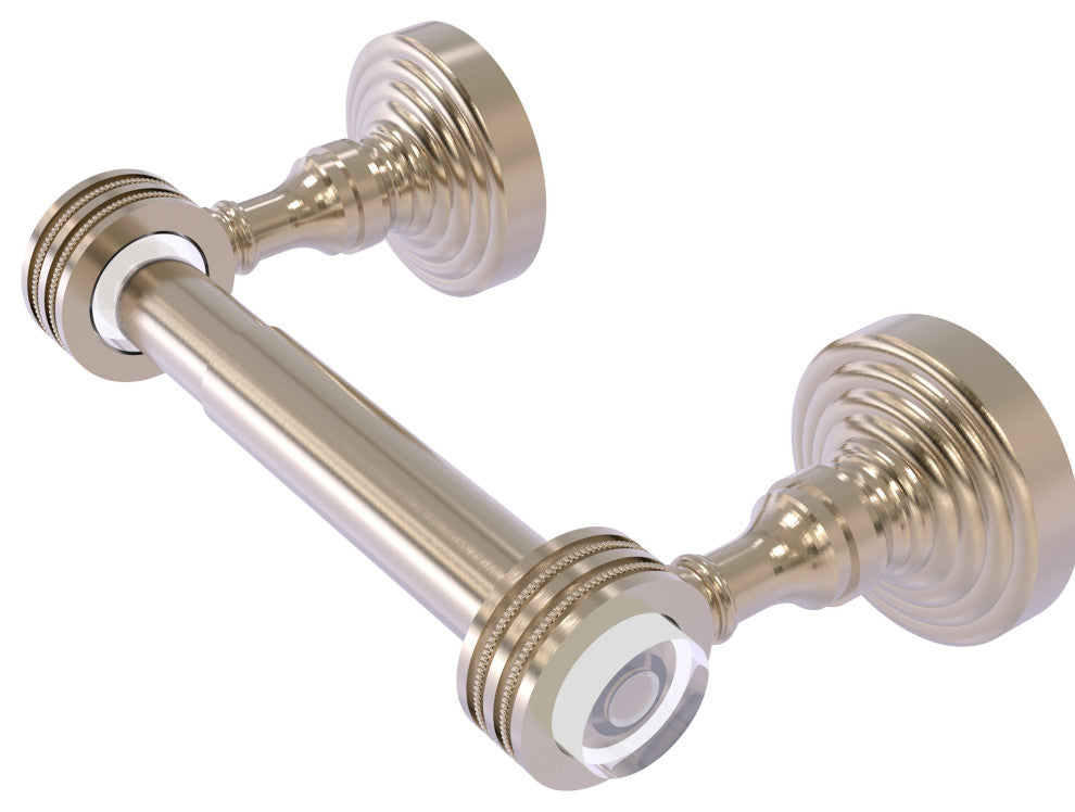 Pacific Grove 2-Post Toilet Paper Holder with Dotted Accents, Antique Pewter