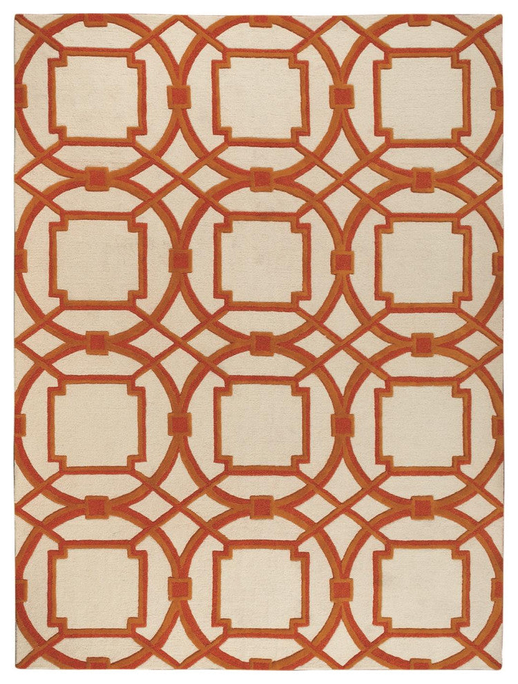 Arabesque Rug - Coral - Area Rug, 9 X 12
