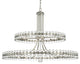 Clover 24 Light Brushed Nickel Two-Tier Chandelier