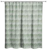 Sage Christmas Tree Pattern 71x74 Shower Curtain