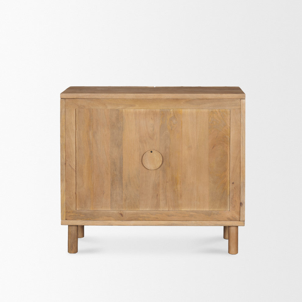 Heera Light Brown Diamond Motif With Shelf Accent Cabinet