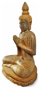 Rust Stone Sitting Garden Buddha