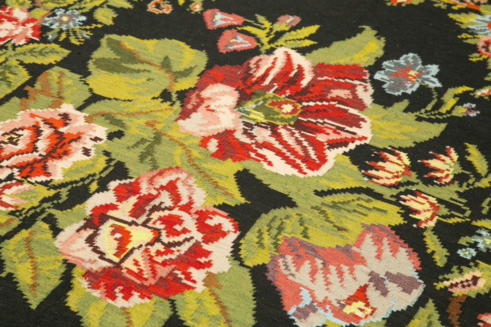Rug N Carpet - Handmade Moldovian 5' 8'' x 10' 2'' Vintage Floral Kilim Rug