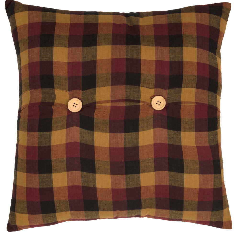 Heritage Farms Primitive Check Fabric Pillow, 16x16