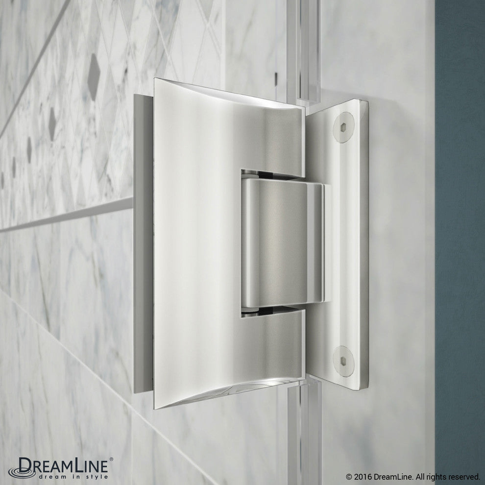 DreamLine Unidoor Plus 52" to 52.5"x72" Hinged Shower Door, Chrome