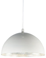 ET2 E24902 Hemisphere 14"W LED Pendant - Gloss White / Aluminum