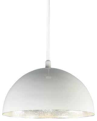 ET2 E24902 Hemisphere 14"W LED Pendant - Gloss White / Aluminum